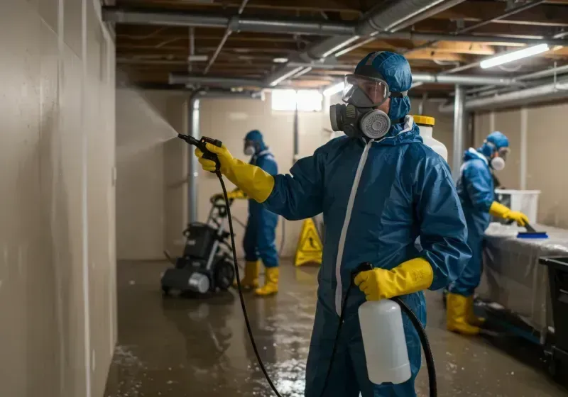 Basement Sanitization and Antimicrobial Treatment process in Patten, ME